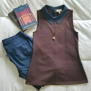 Modcloth Sleeveless button down collared shirt